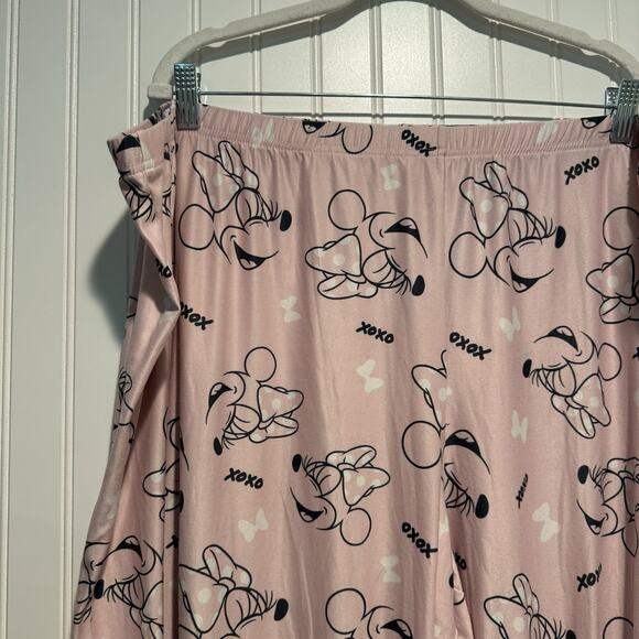Disney Parks Pink Minnie Mouse Pajama Set Plus Size 3X - Picture 7 of 9